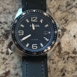 Fossil Blue / Rubber 44mm watch